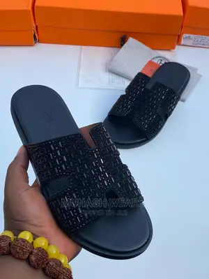 Hermes Leather Slipers