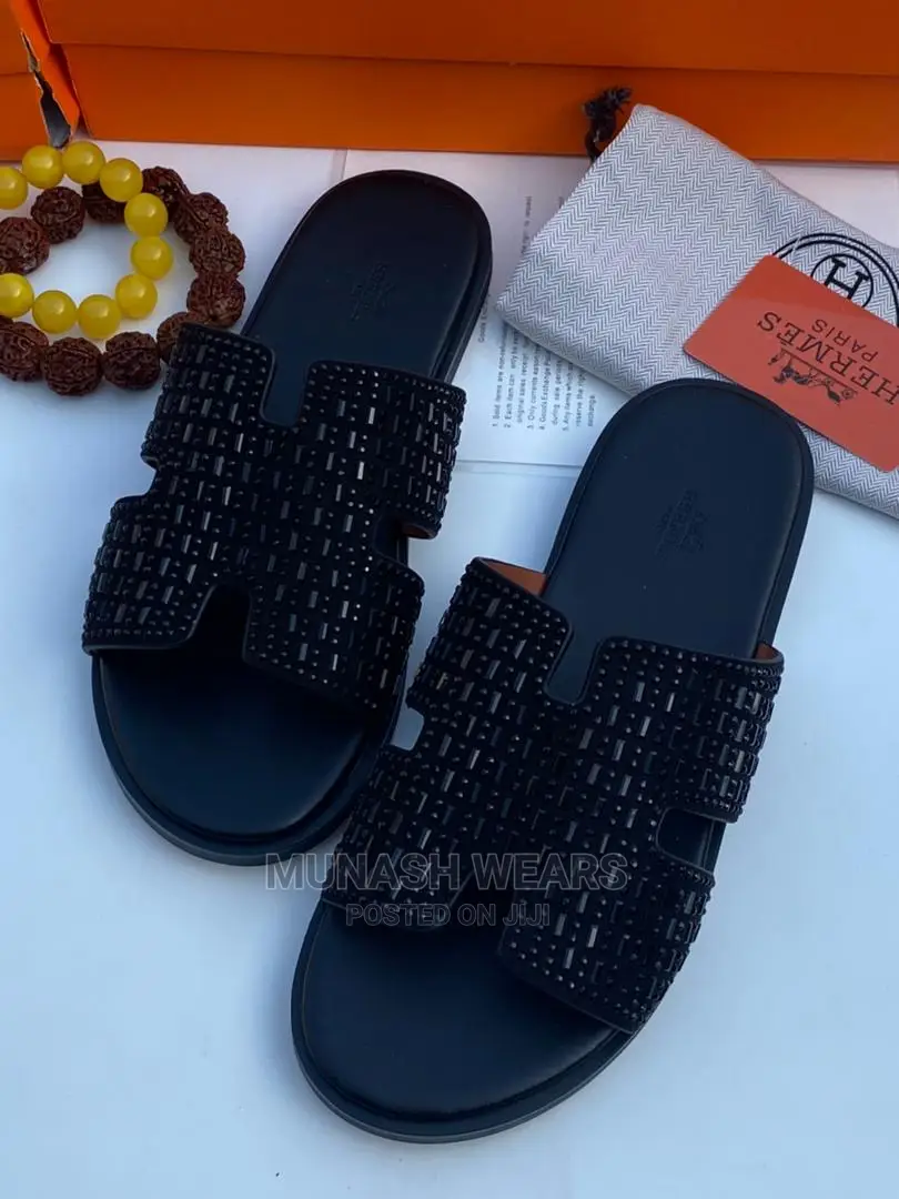 Hermes Leather Slipers