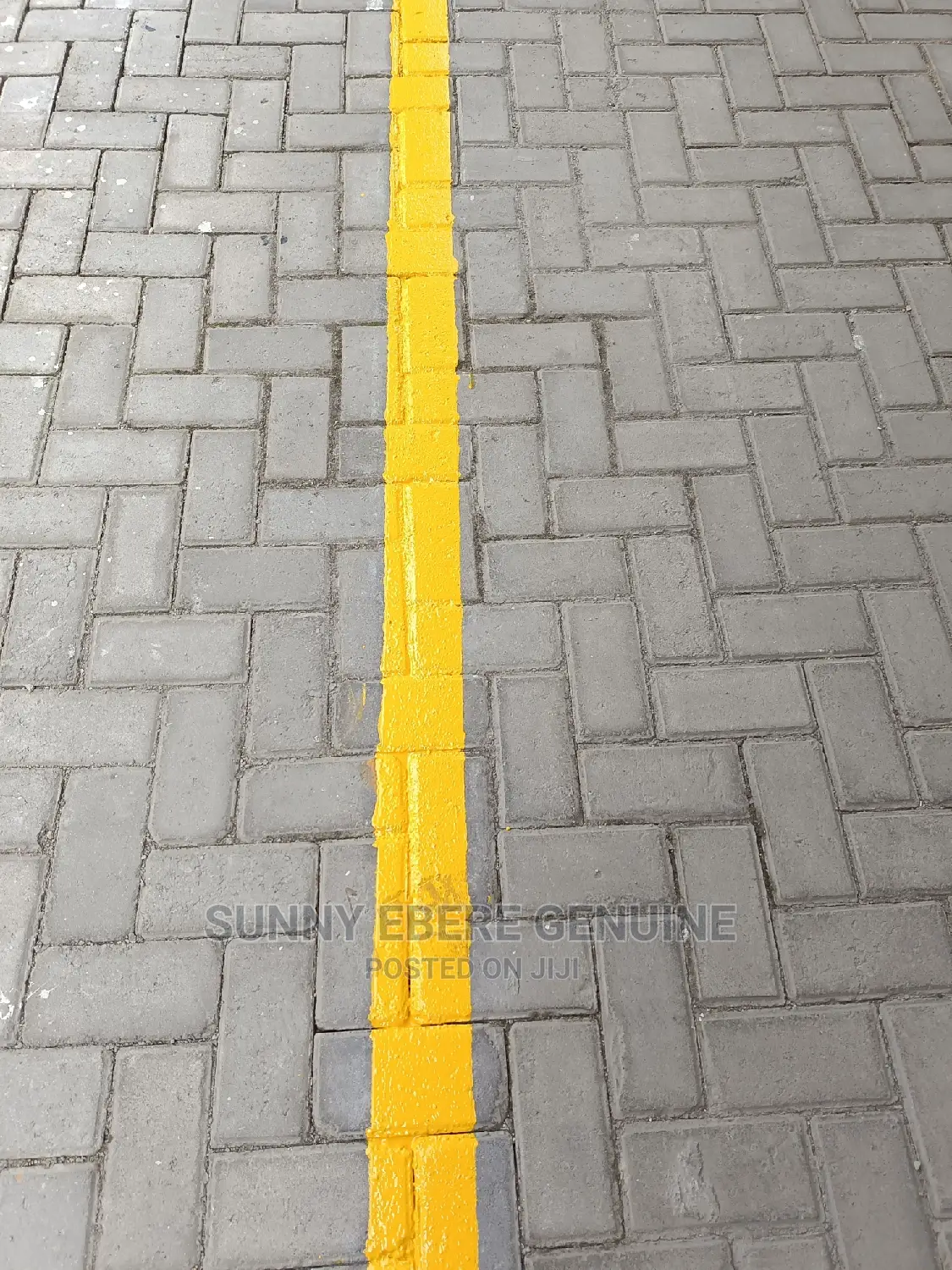 Road Marking Paint on Interlocking Floor