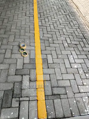 Road Marking Paint on Interlocking Floor