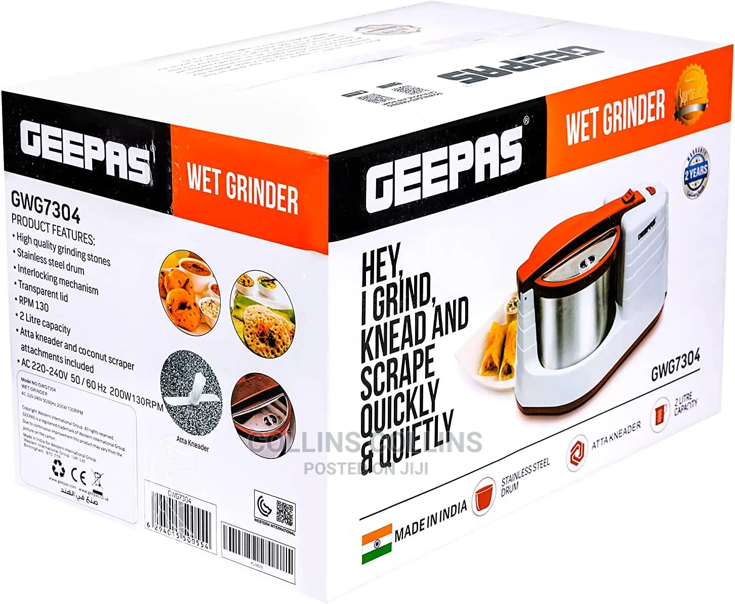 Geepas 200w Wet Grinder And Yam Pounder