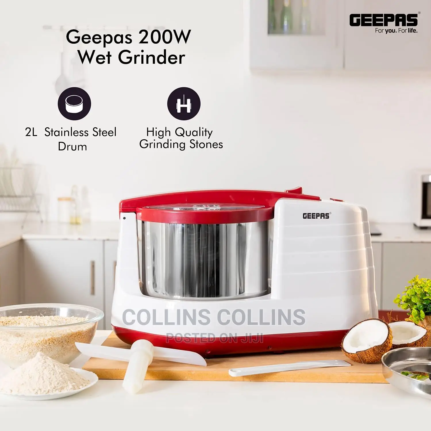 Geepas 200w Wet Grinder And Yam Pounder