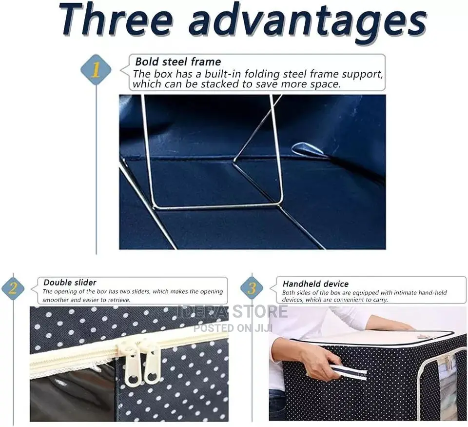 Foldable Laundry Cloth Storage Bag Box