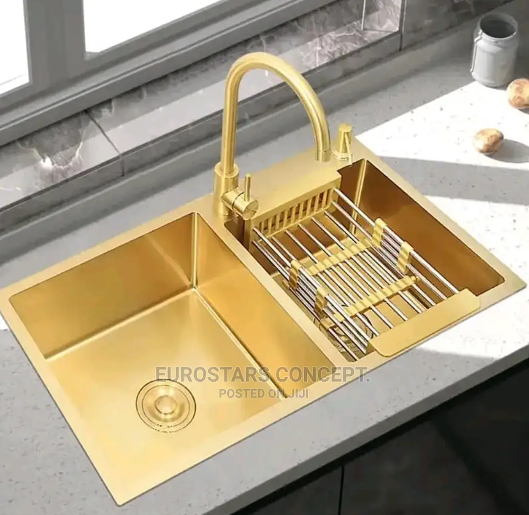 Gold Double Kitchen Sink