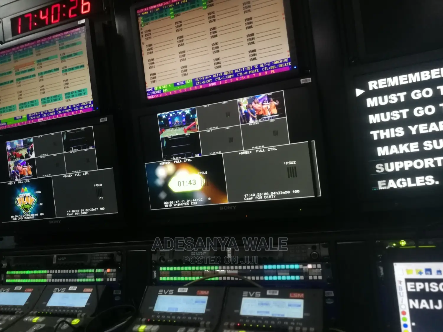 Autocue/Teleprompter on Big Screen Service