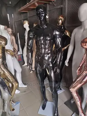 Fibre Male Glossy Black Display Mannequin