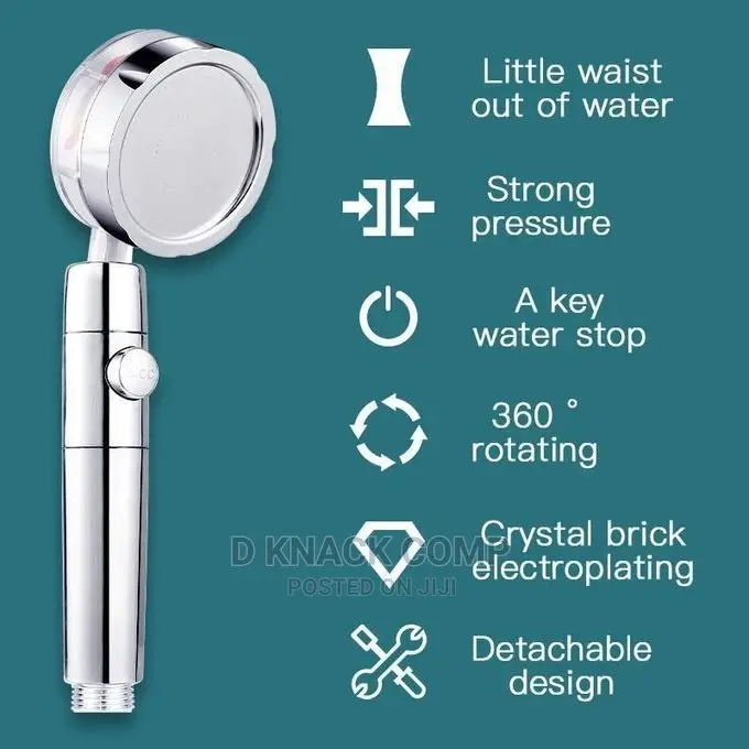 Shower Head Water Saving Flow With Small Fan