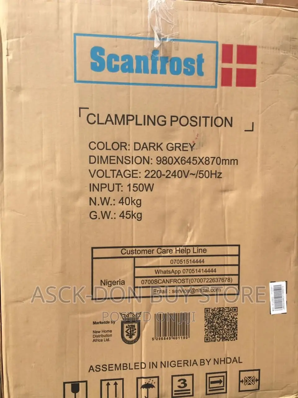 Scanfrost 200L Chest Freezer Model SFL200ECO 150WATT ENERGY