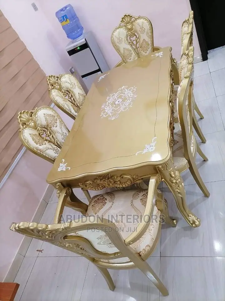Gold Colored Dining Table