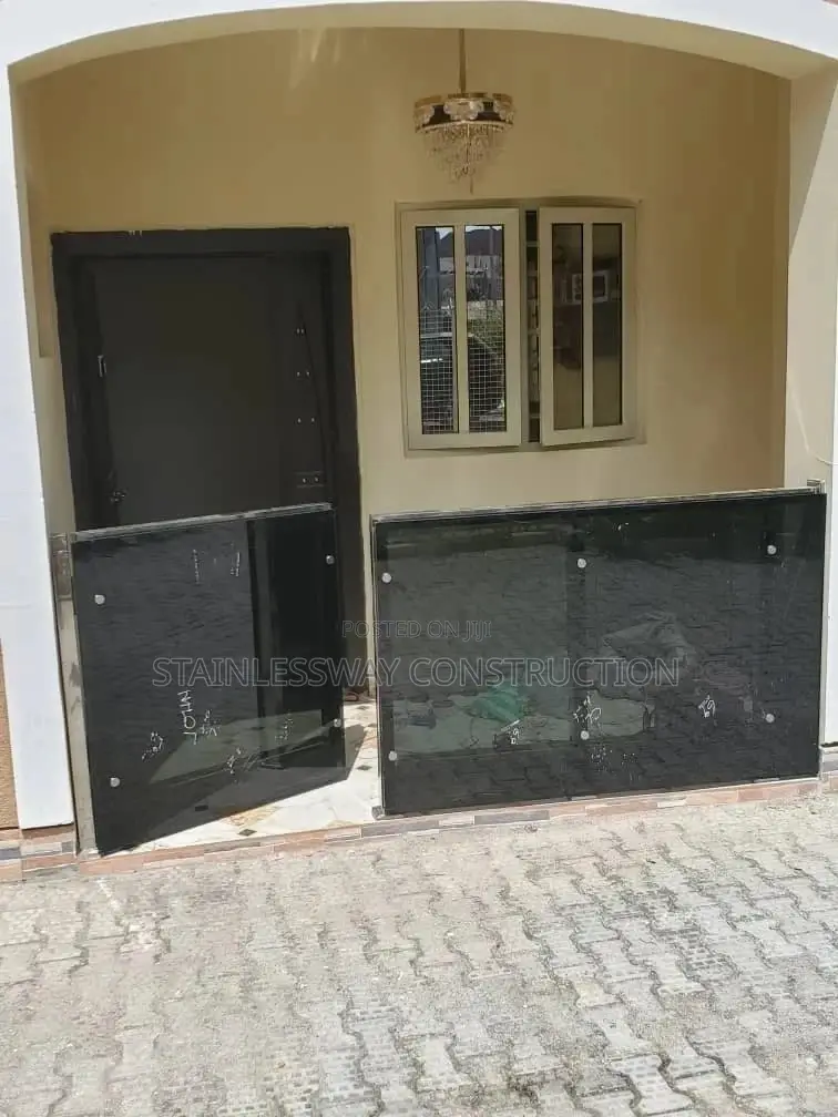 Dark Grey Balcony Glass at Wuye