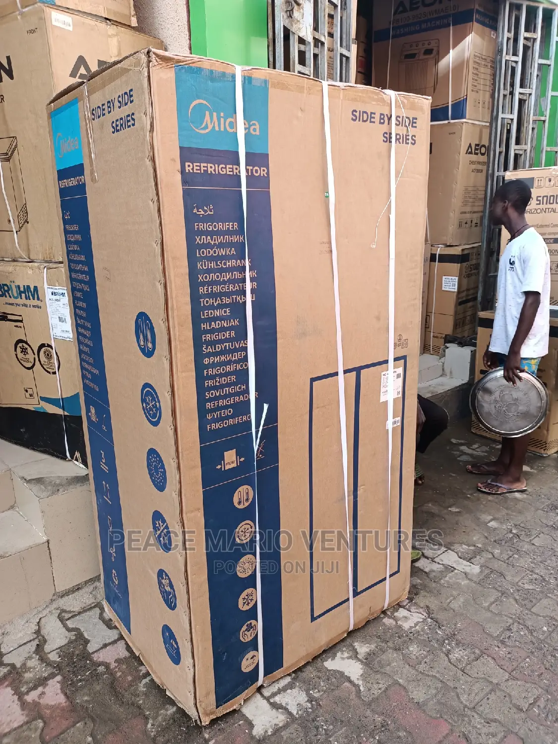 Original Midea Side by Side Refrigerator With 4years Waranty