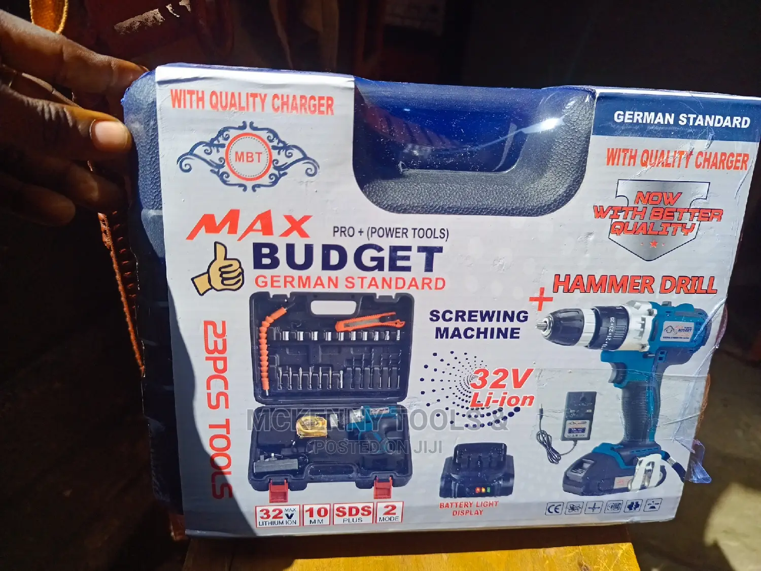 Max Budget Cordless Battery Drill Driver Machine -32v