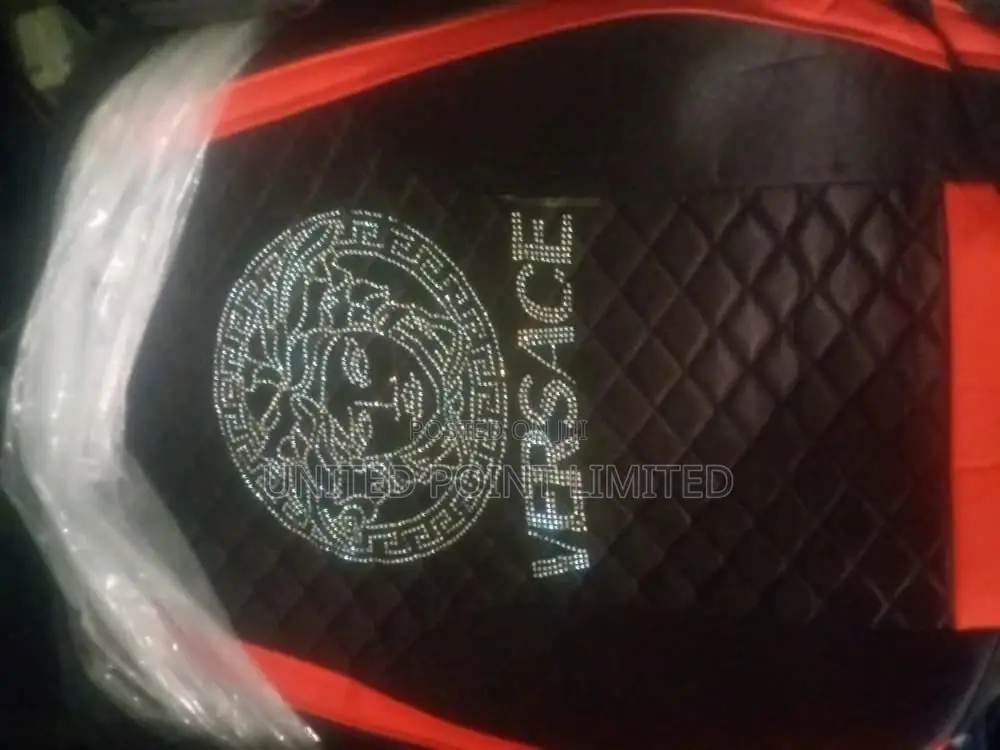 Versace Leather Seat Cover Red and Black