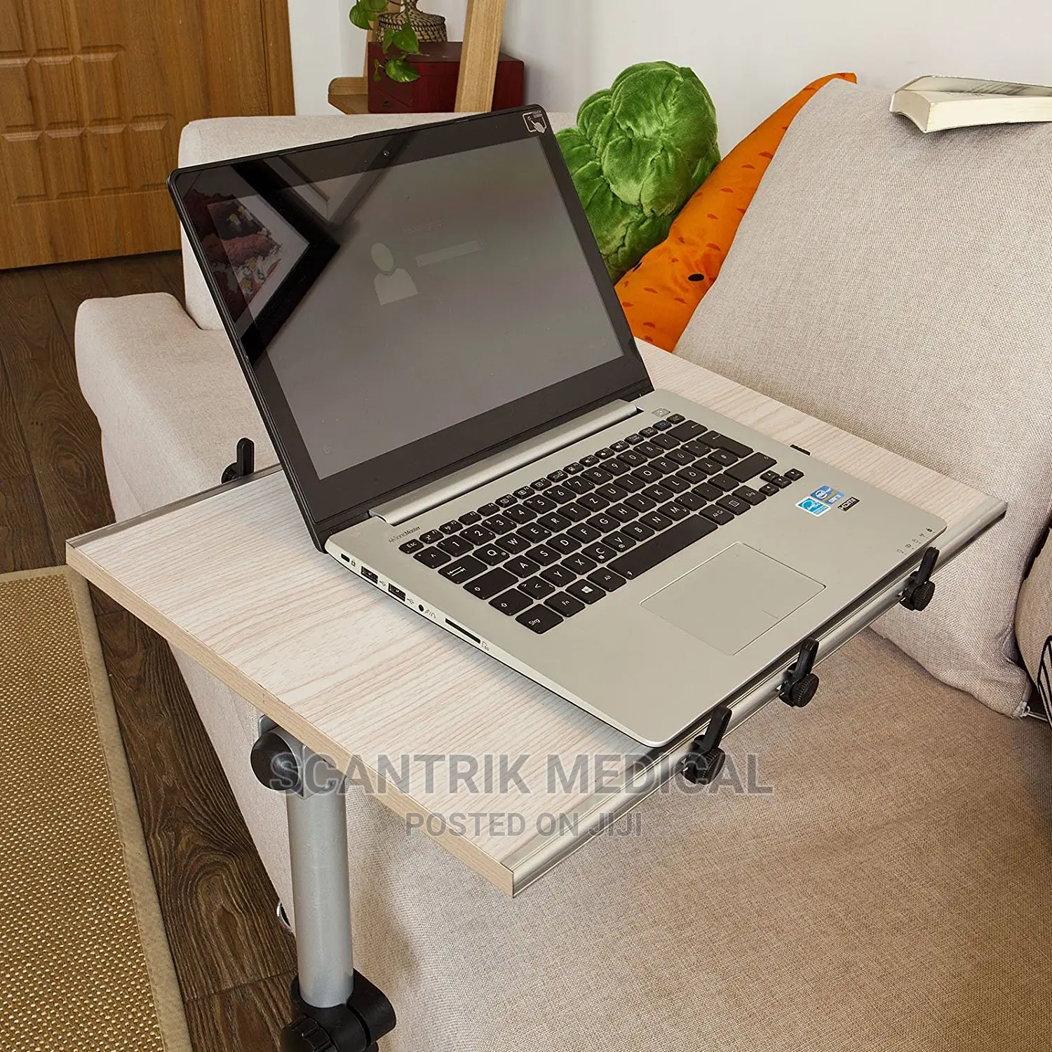 Computer/ Laptop Table - Movable With Wheels, Bedside