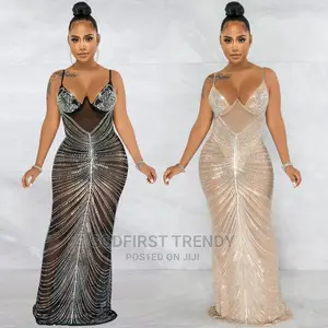 Classic Female Stoned Dinner Gown