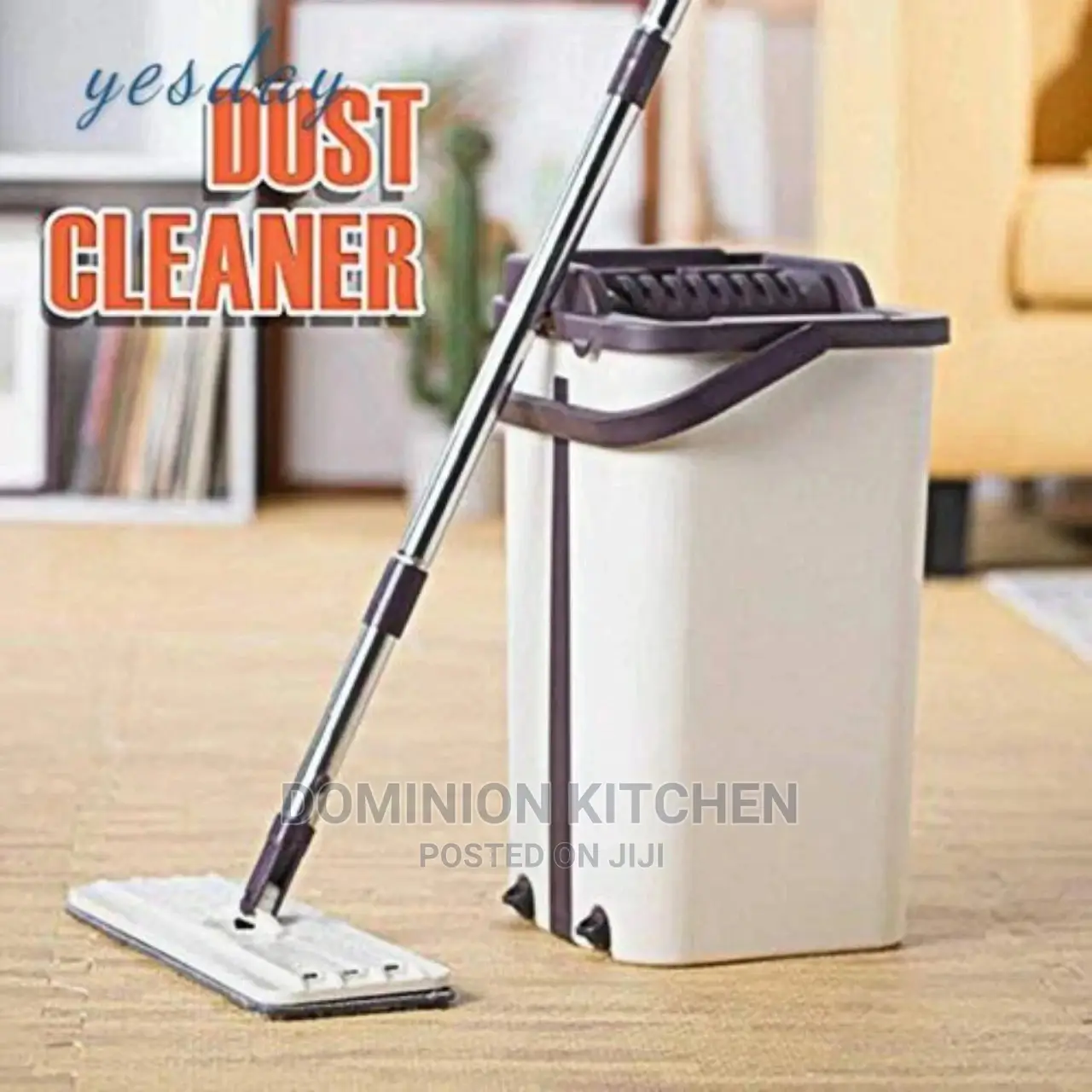 Rotatable Flat Scratch Mop With Squeeze Bucket