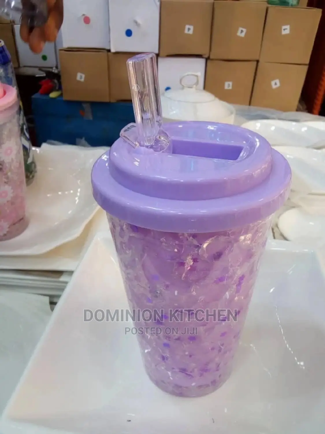 Portable Smoothie Cup With Straw