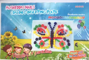 Diy Creative Pegboard Mushroom Educational Toy for Kids