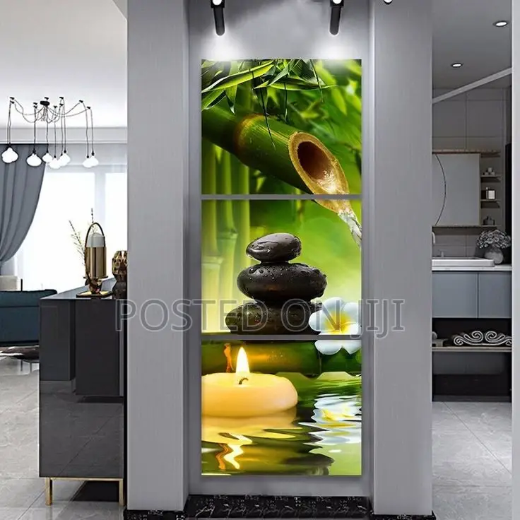 Natural Bamboo Waterfall Artwork