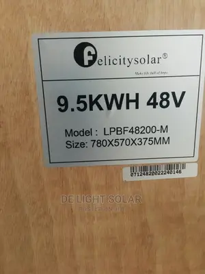 9.5kwh 48v Felicity Lithium Battery