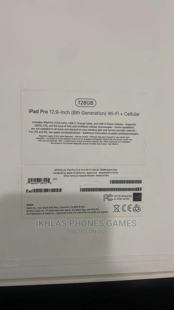 New Apple iPad Pro 12.9 (2021) 128 GB