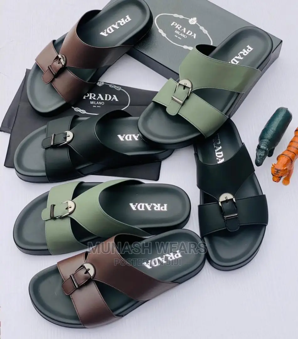Prada Leather Slipers
