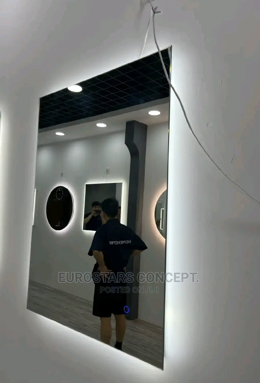 Plan Mirror With Back Lights
