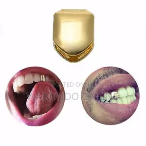 Gold Plated Small Single Tooth Cap Grillz
