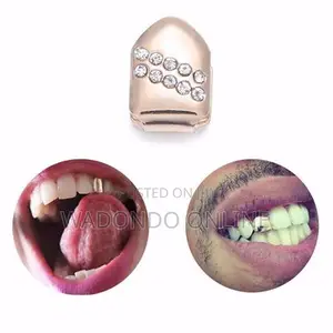 Gold Plated Small Single Tooth Cap Grillz