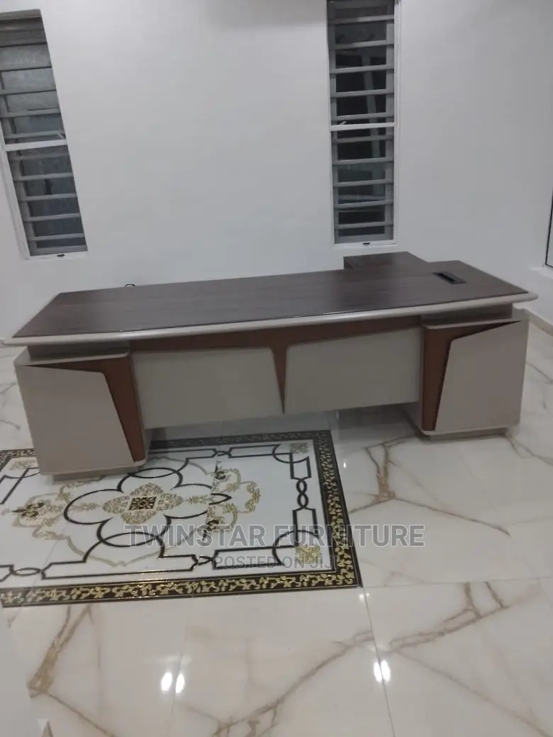 New Modern Executive Office Table 2.4mtr With Bookshelve
