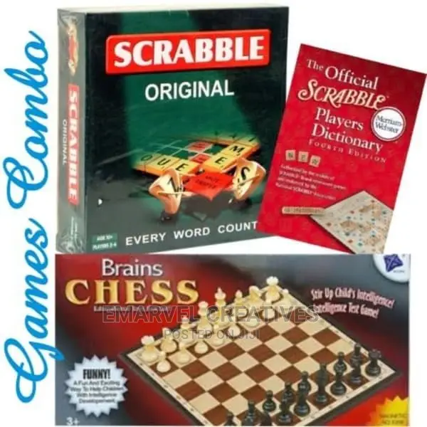 Games Combo - Chess + Scrabble + Scrabble Dictionary