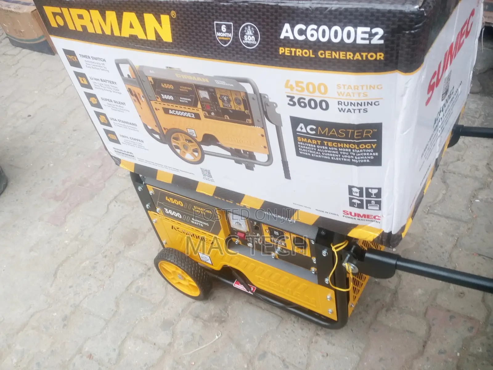 Firman Generator. AC Master 100% Copper. AC6000E2