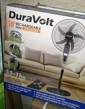 Duravolt 18" Rechargeable Fan
