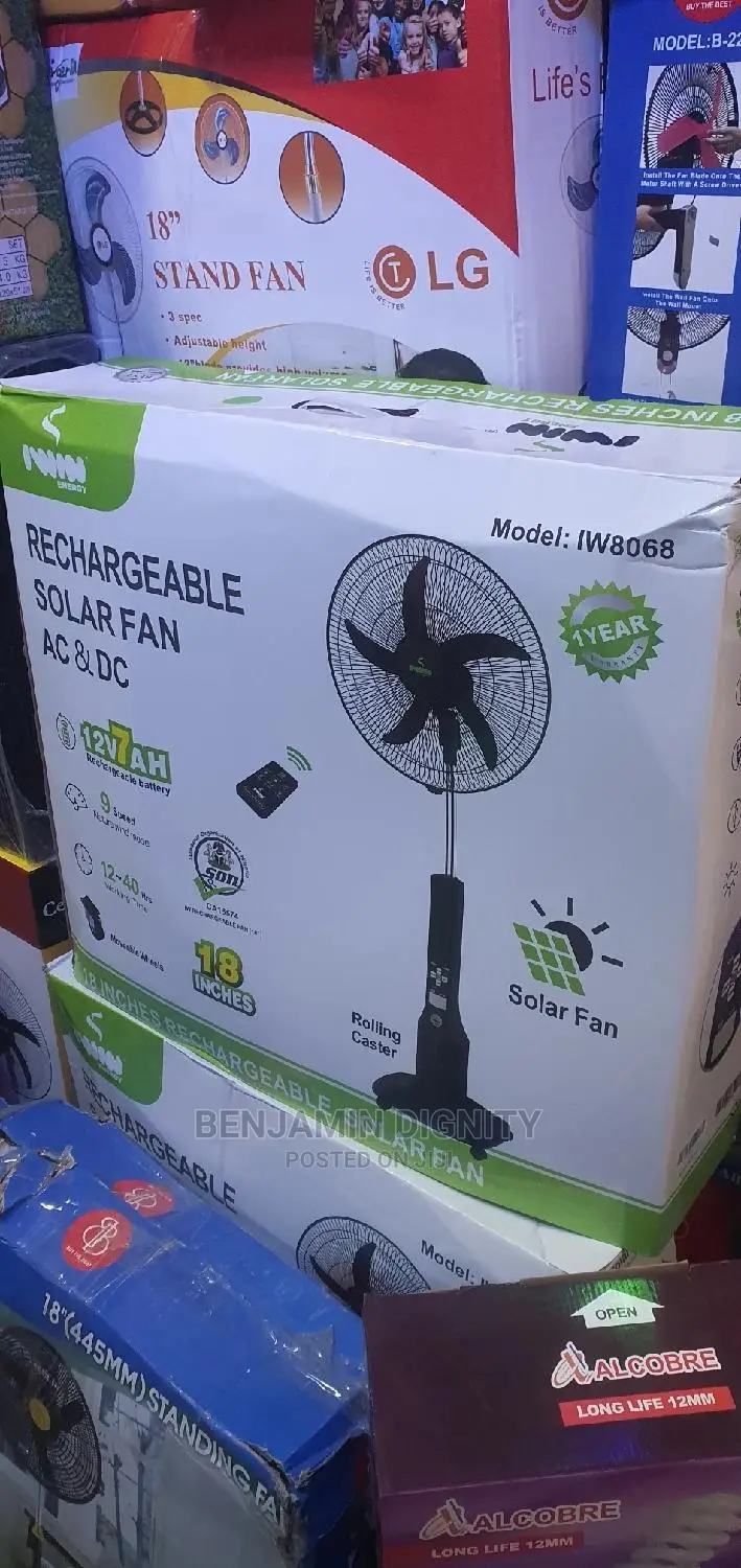 Solar Rechargeable Fan