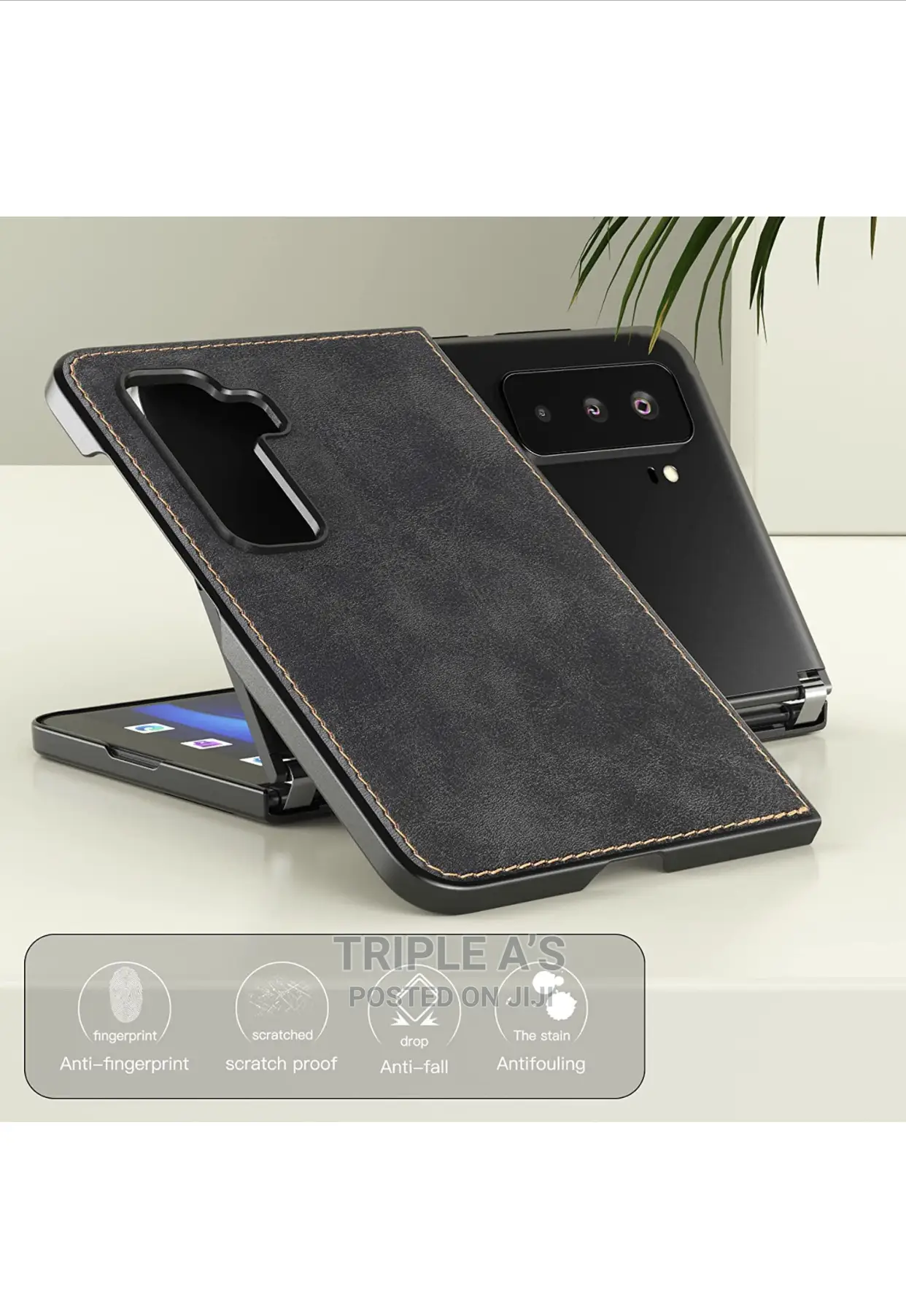 Microsoft Surface Duo 1 and 2 Leather Case With Hand Strap
