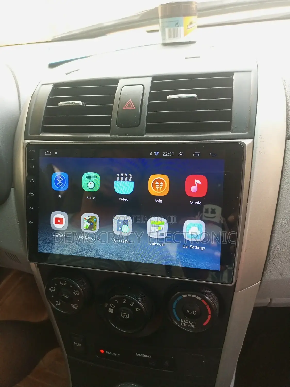 Toyota Corolla Android Screen(2008/2012)With GPS (Map)