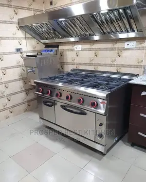 6 Burner Industrial Gas Cooker With Oven
