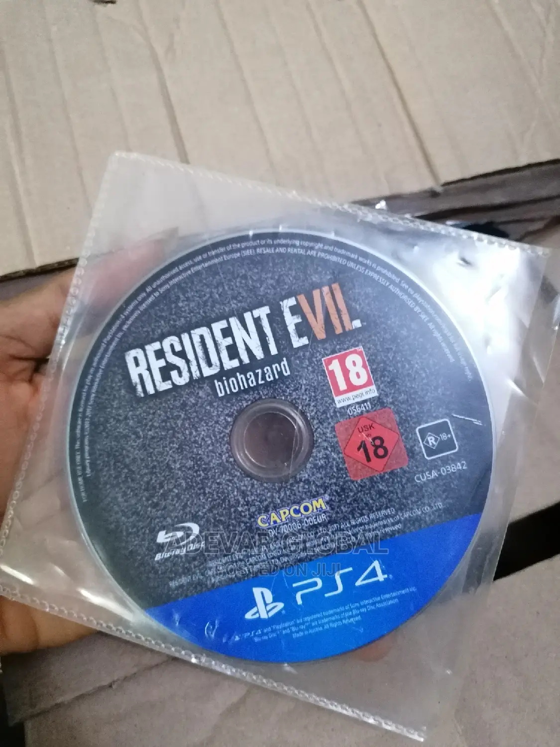 Resident Evil Biohazard Ps4 Game Disc Cd