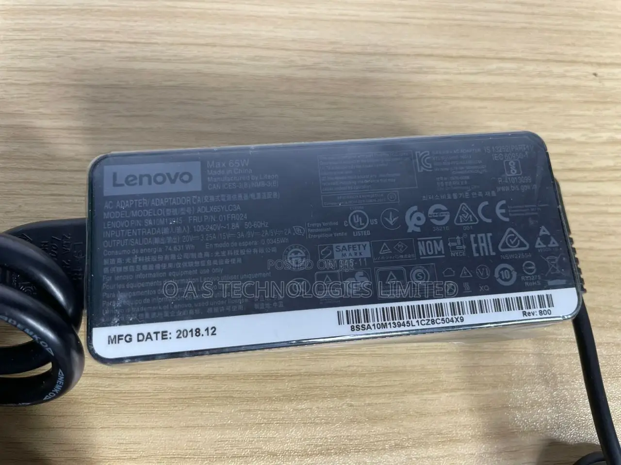 Brand New Lenovo Charger
