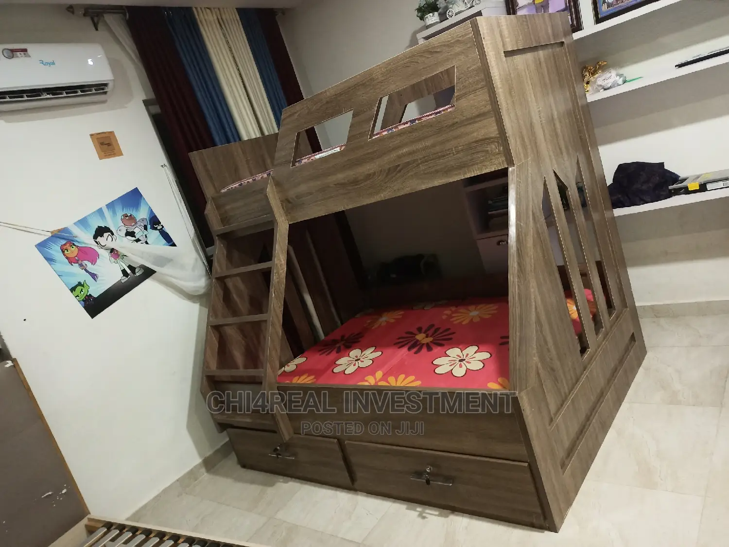 3ft and 4.5ft by 6ft WOODEN BUNK BED