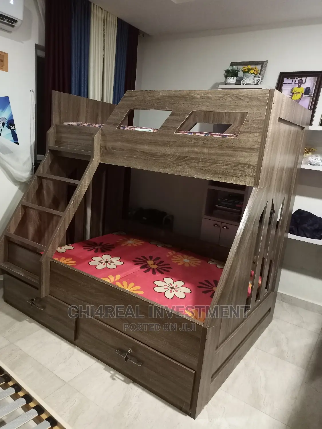 3ft and 4.5ft by 6ft WOODEN BUNK BED