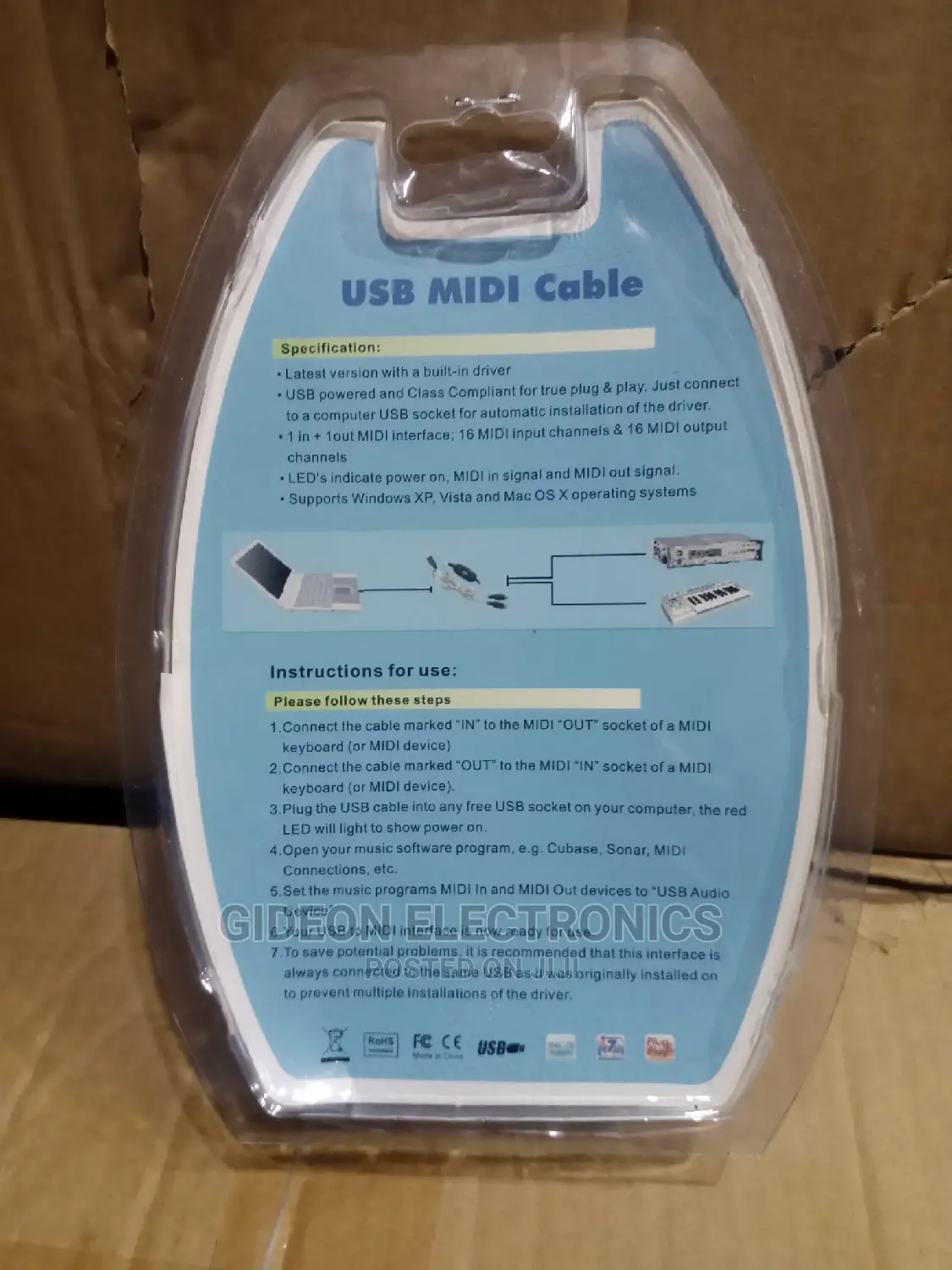 Usb Midi Cable