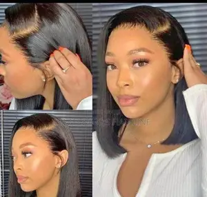 Photo - Human Hair Percent Full Frontal Bob Wig