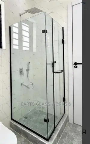 Modern Shower Cubicle With Imported Black Accessories