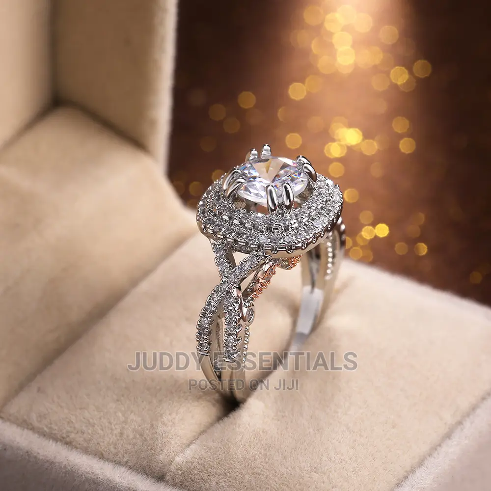 Silver Diamond Engagement Rings