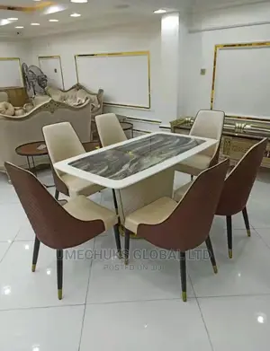 6seater Marble Dinning Table With Chairs