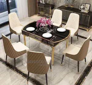 6seater Marble Dinning With Chairs