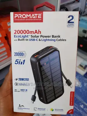 Promate 20,000mah Real Solar Powerbank