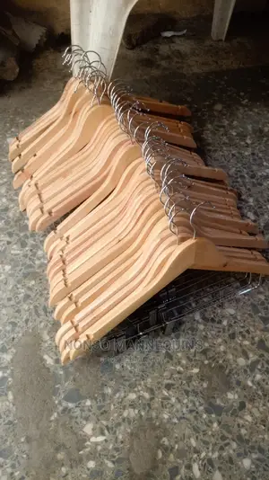 Brand New Wooden Clothes Hangers With Clips