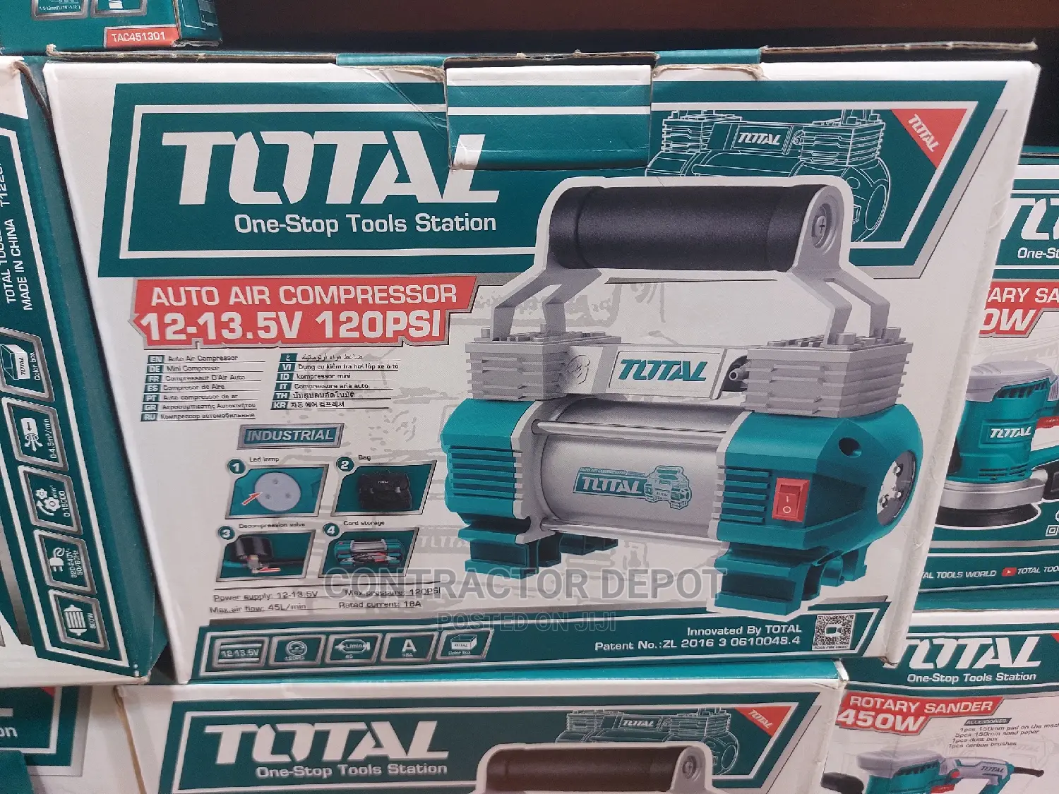 Total Auto Air Compressor - 12-13.5v